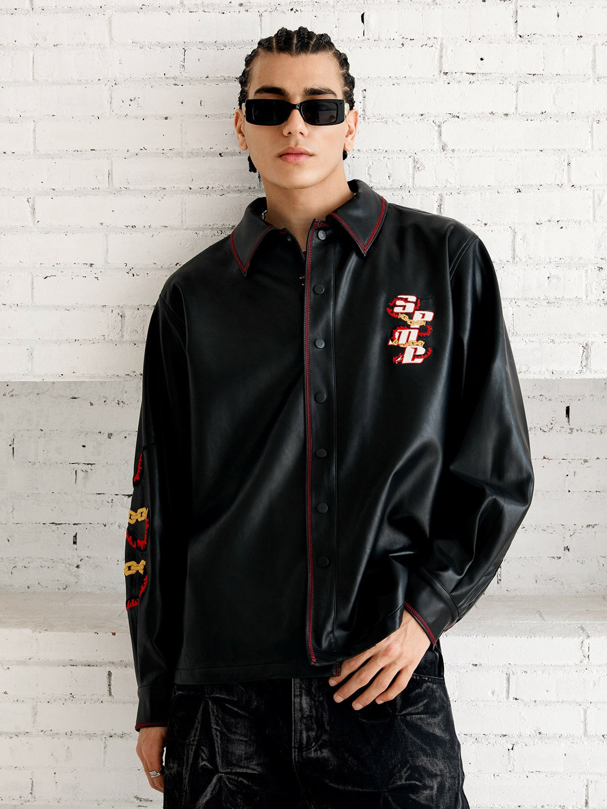 Original Embroidered Leather Shirt