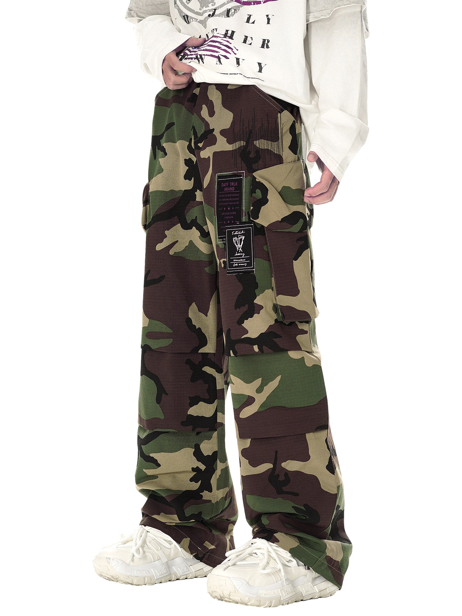 Thesupermade High Street Badge Camouflage Multi-Pocket Pants - 2253