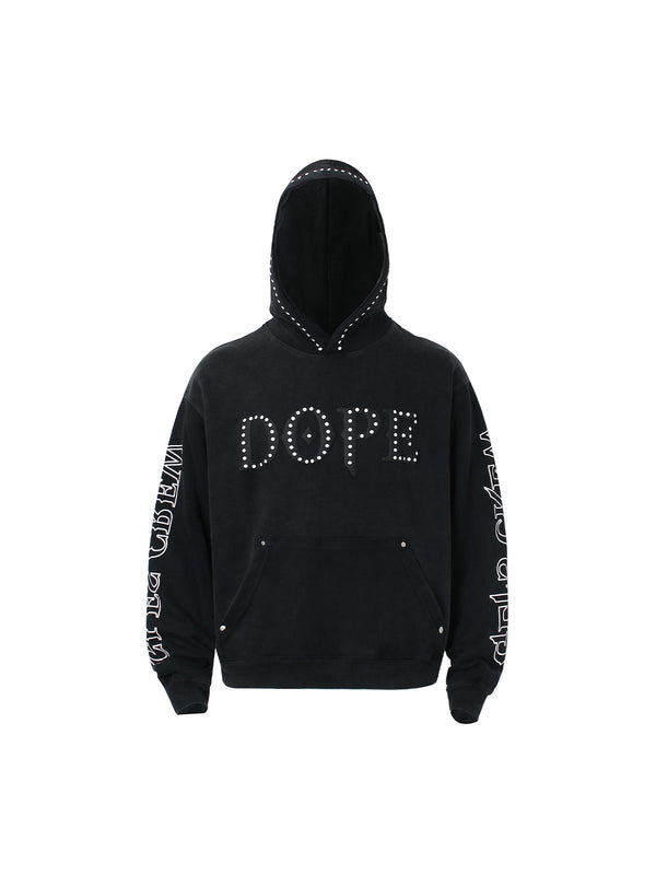 Thesupermade Rivet-adorned Graphic Hoodies