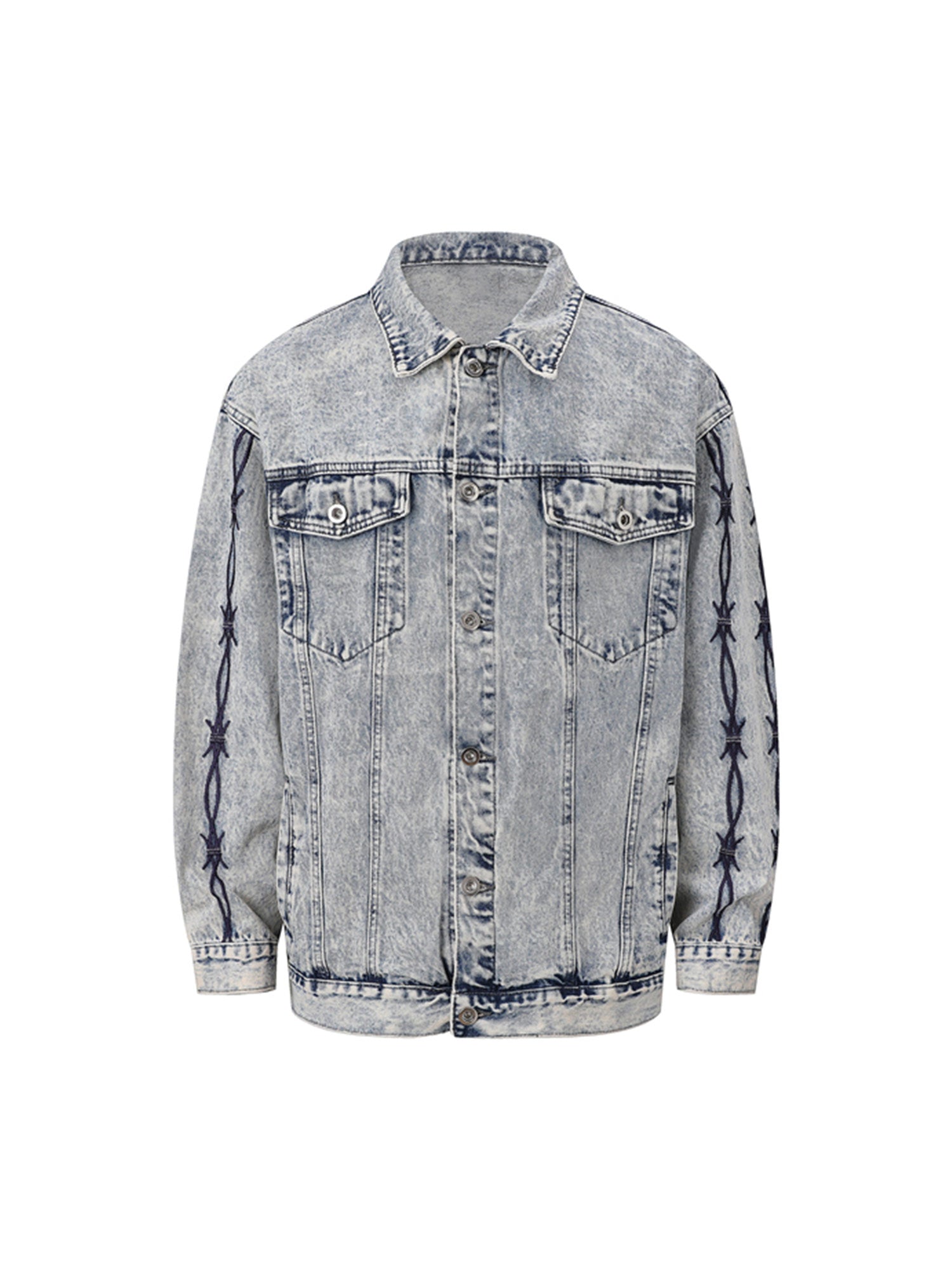 Thesupermade Thorn Embroidered Denim Jacket