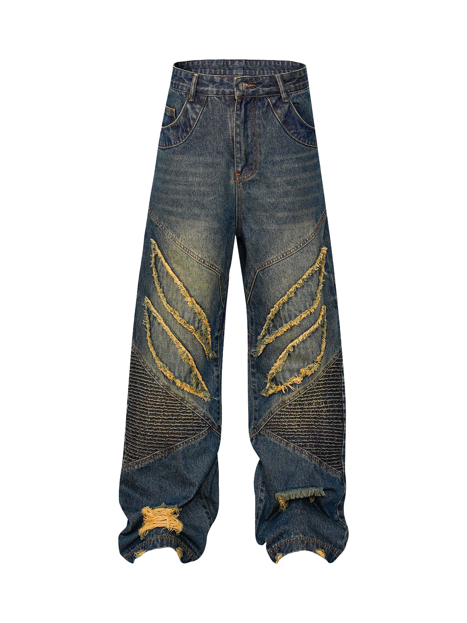 Thesupermade American High Street Washed Distressed Jeans