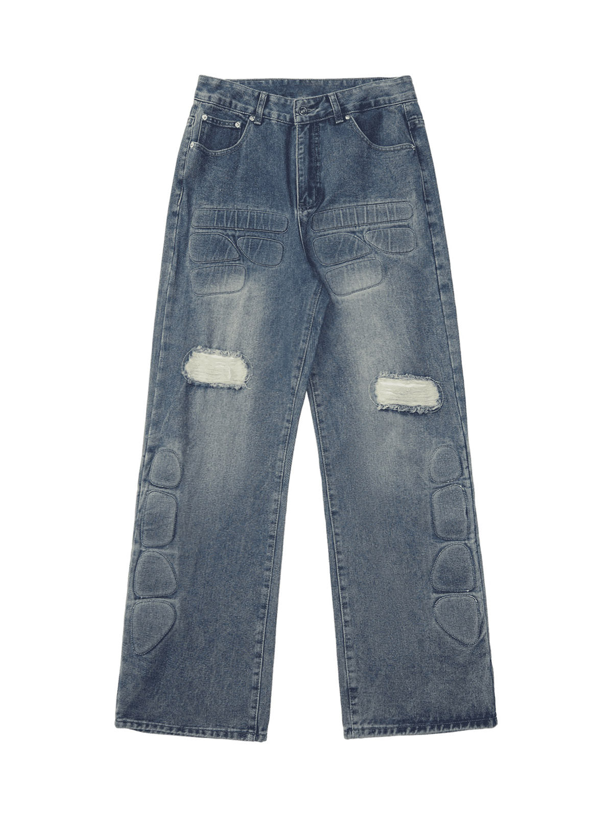 Thesupermade High Street Washed Ripped Jeans