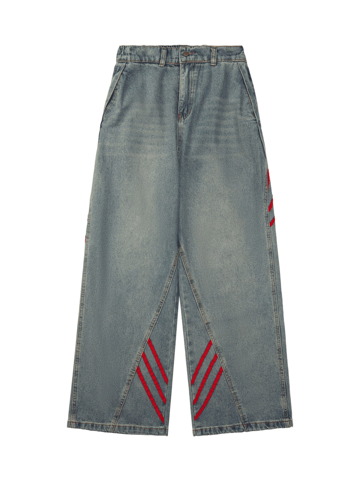 Thesupermade American Retro Contrast Washed Jeans