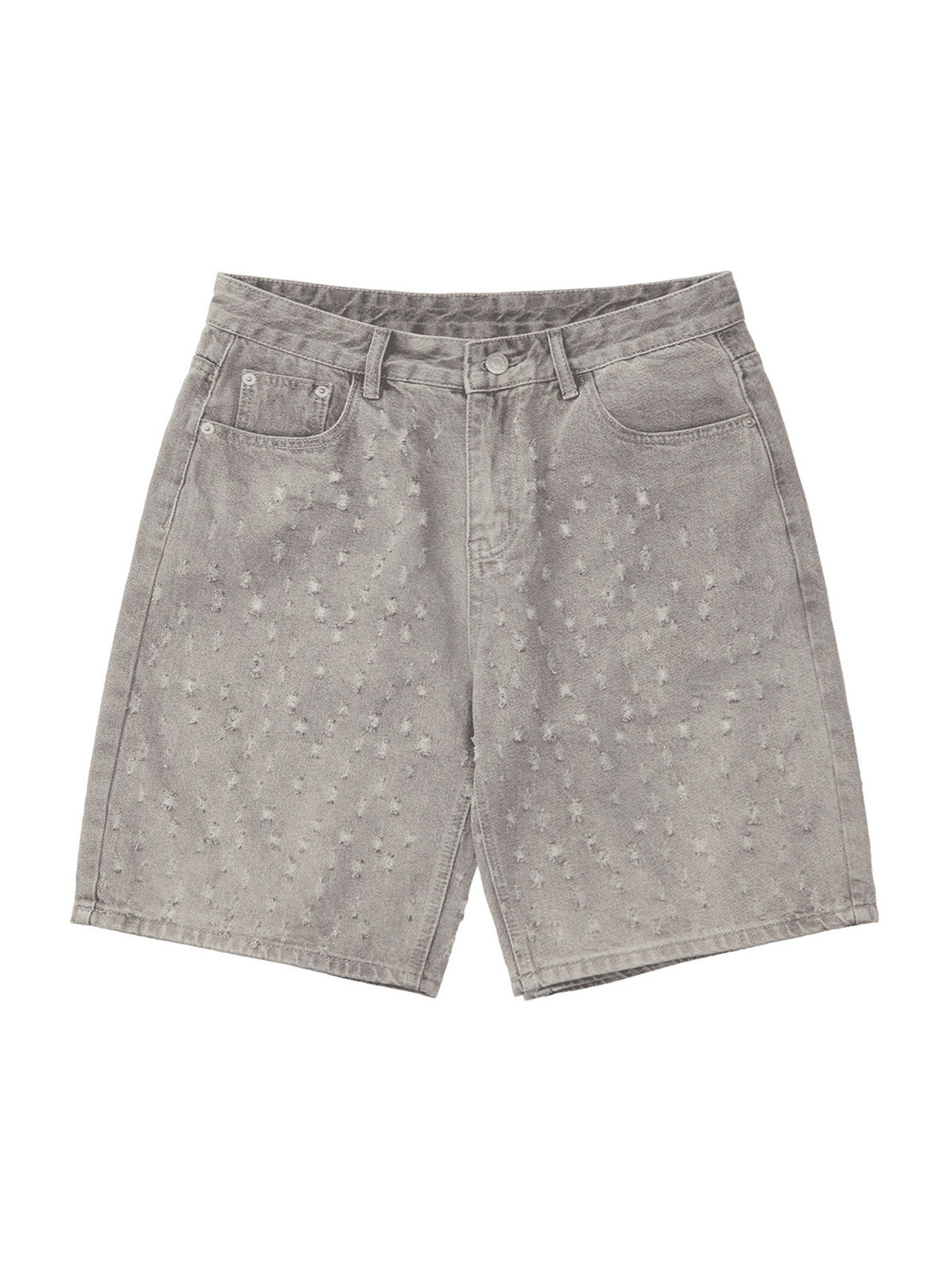 Thesupermade High Street Niche Design Ripped Denim Shorts