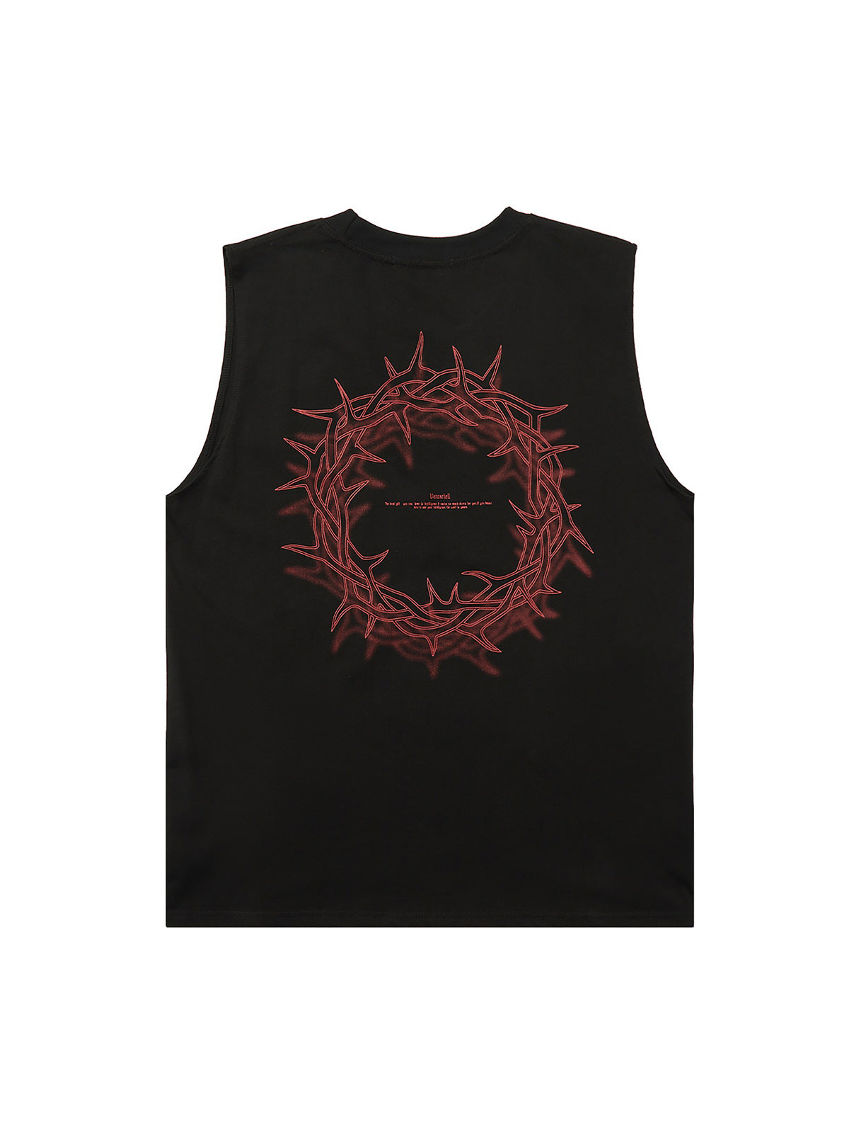 Thesupermade Thorn Ring Retro Font Street Rap Sleeveless Vest