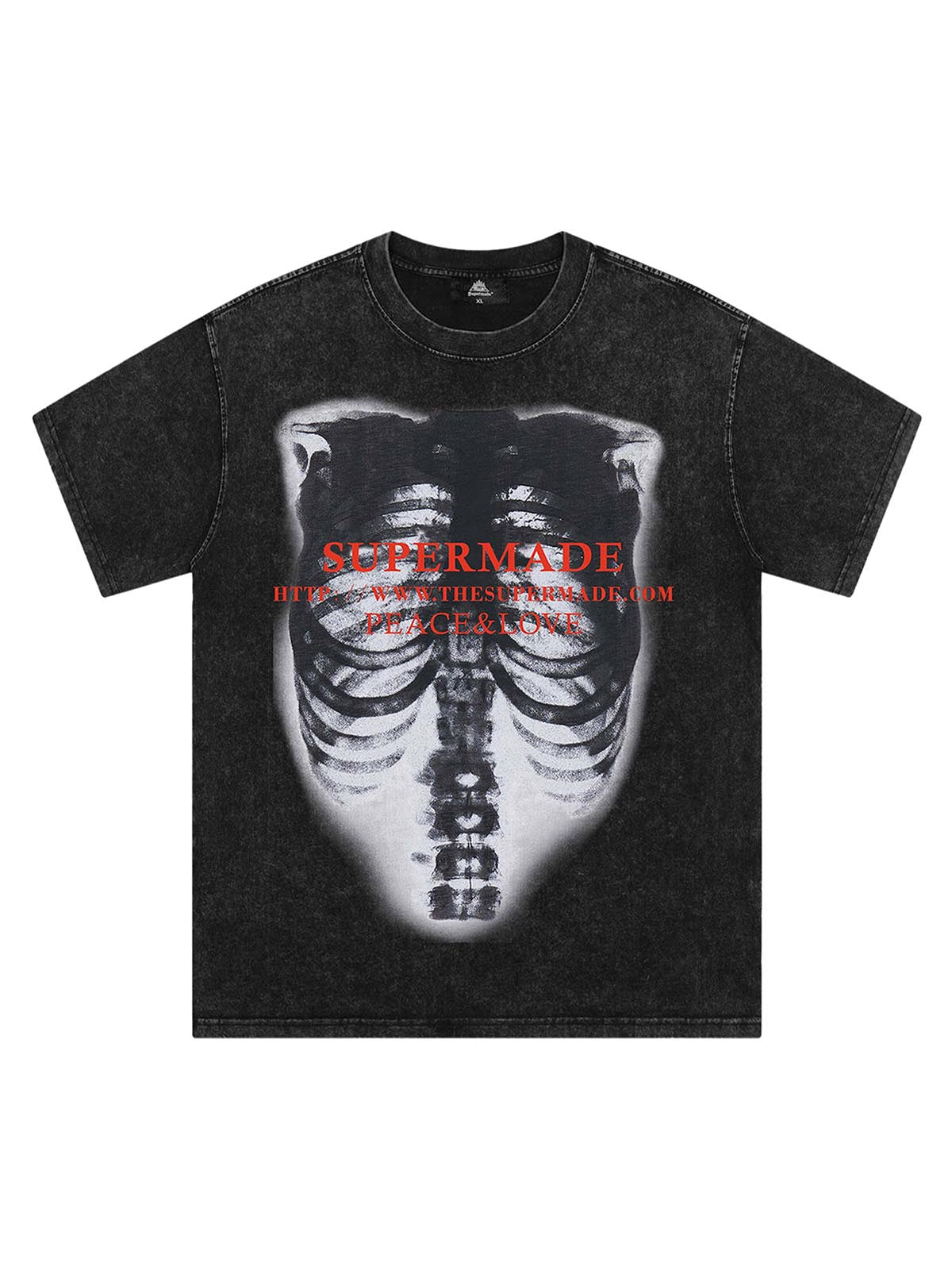 Thesupermade Skull Image Street Hip-Hop T-shirt - 2131