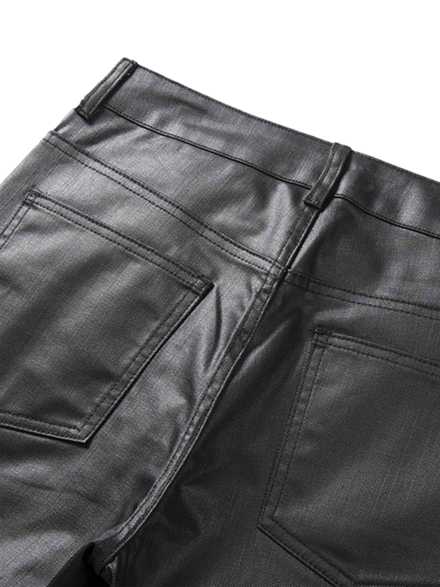 Thesupermade Retro Zipper Pocket Slim Straight Pants