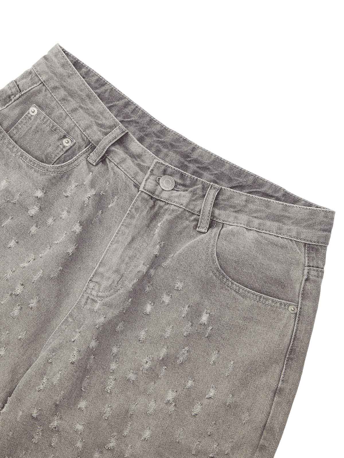 Thesupermade High Street Niche Design Ripped Denim Shorts