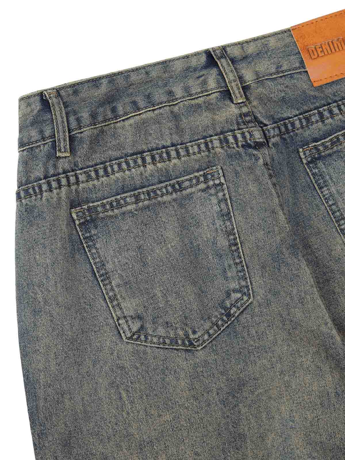 Thesupermade American Retro Contrast Washed Jeans