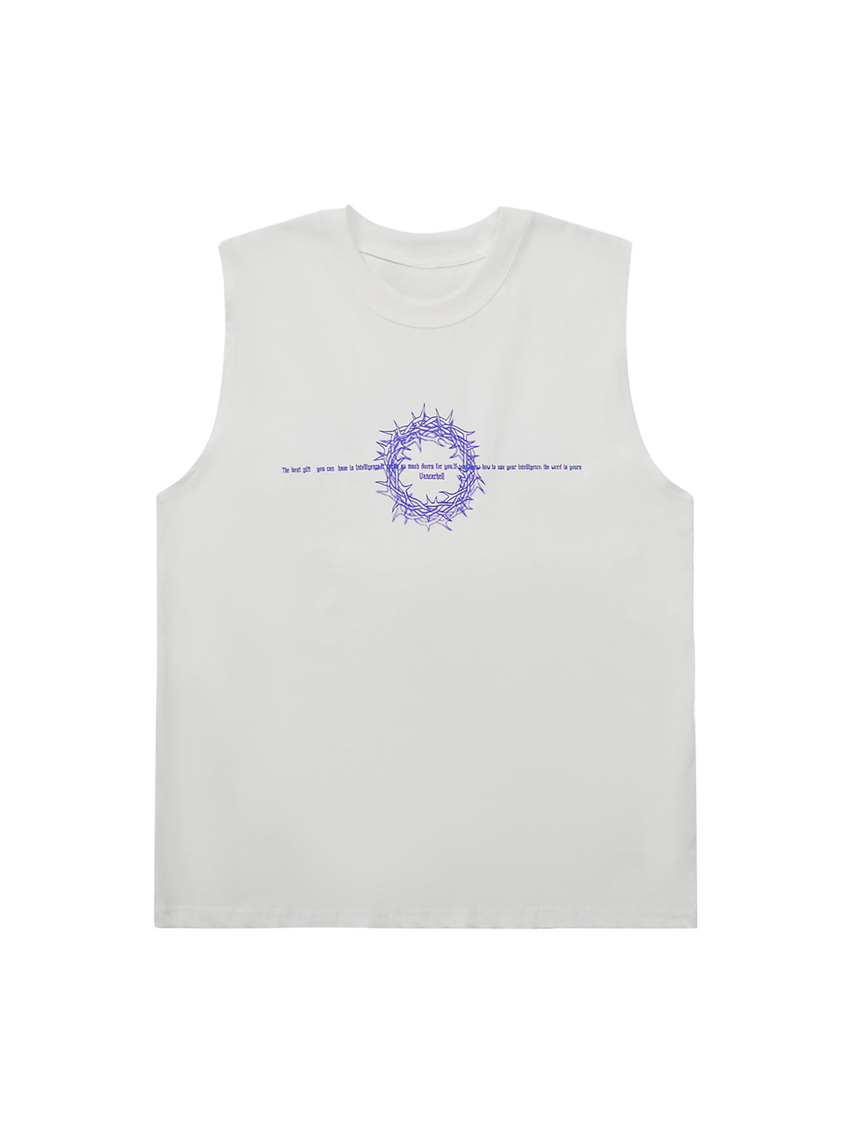 Thesupermade Thorn Ring Retro Font Street Rap Sleeveless Vest