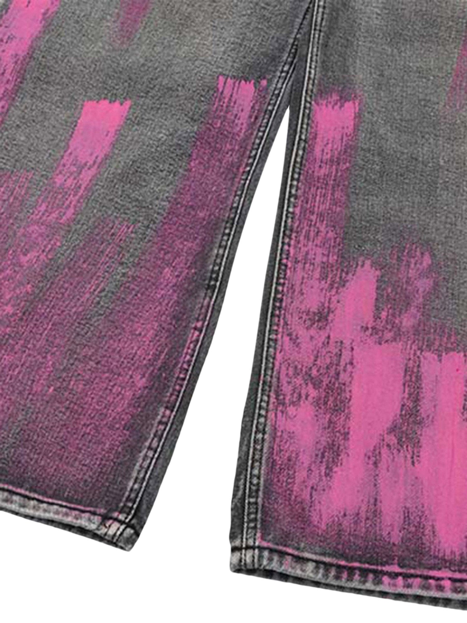 Thesupermade Graffiti Distressed Washed Baggy Jeans - 1886