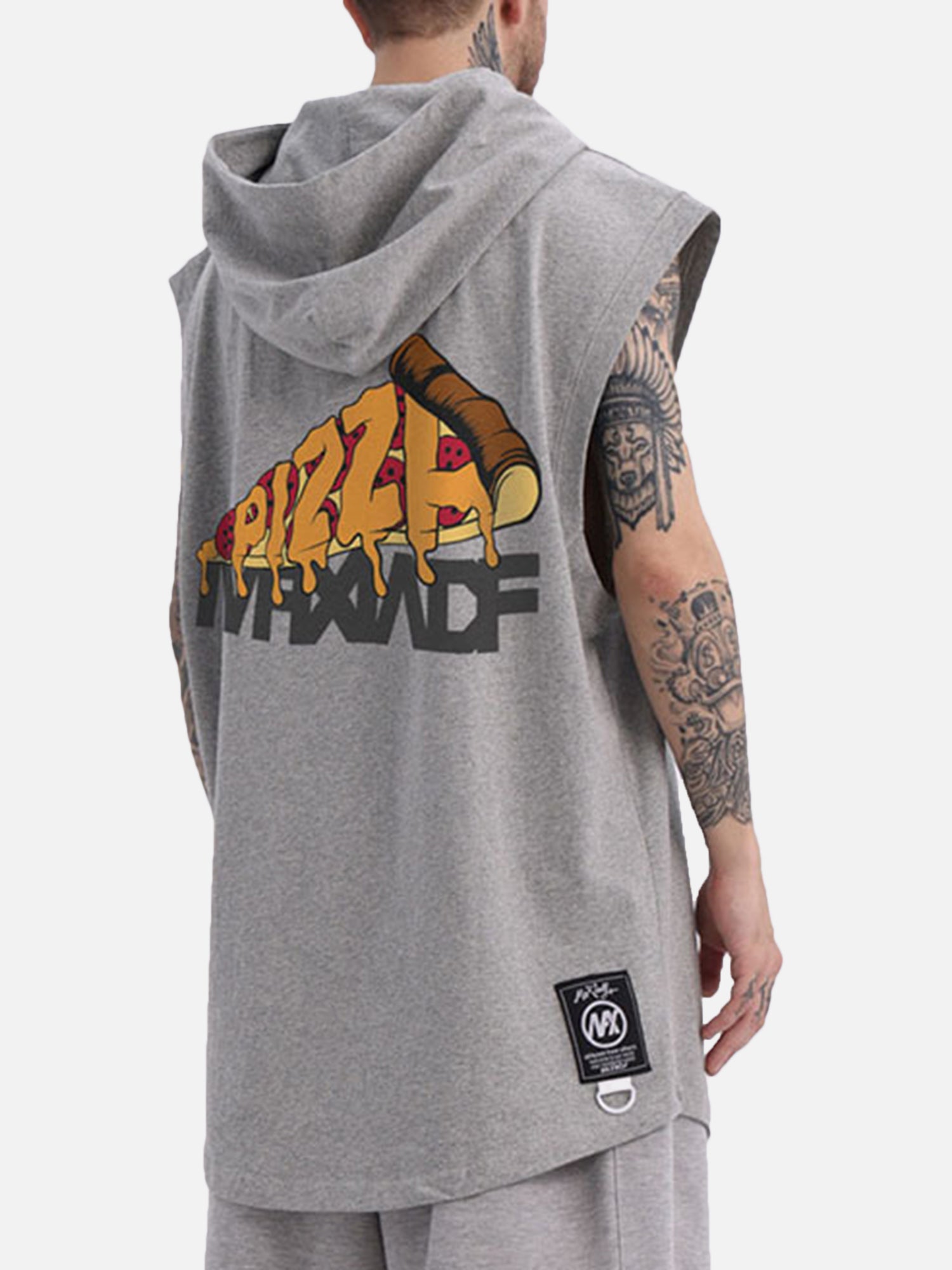 Thesupermade Hip-hop Cartoon Printed Hooded Vest