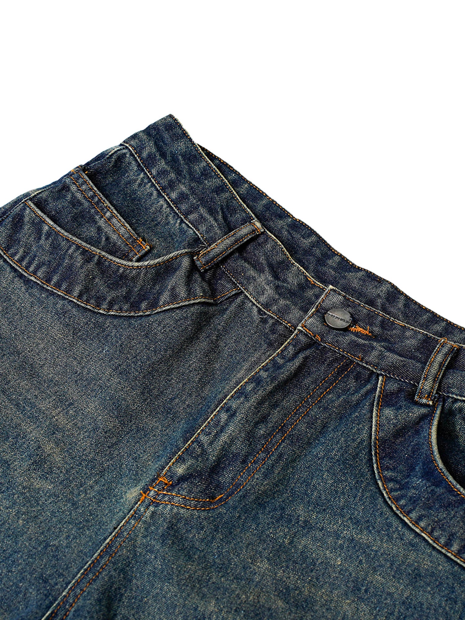 Thesupermade American High Street Washed Distressed Jeans