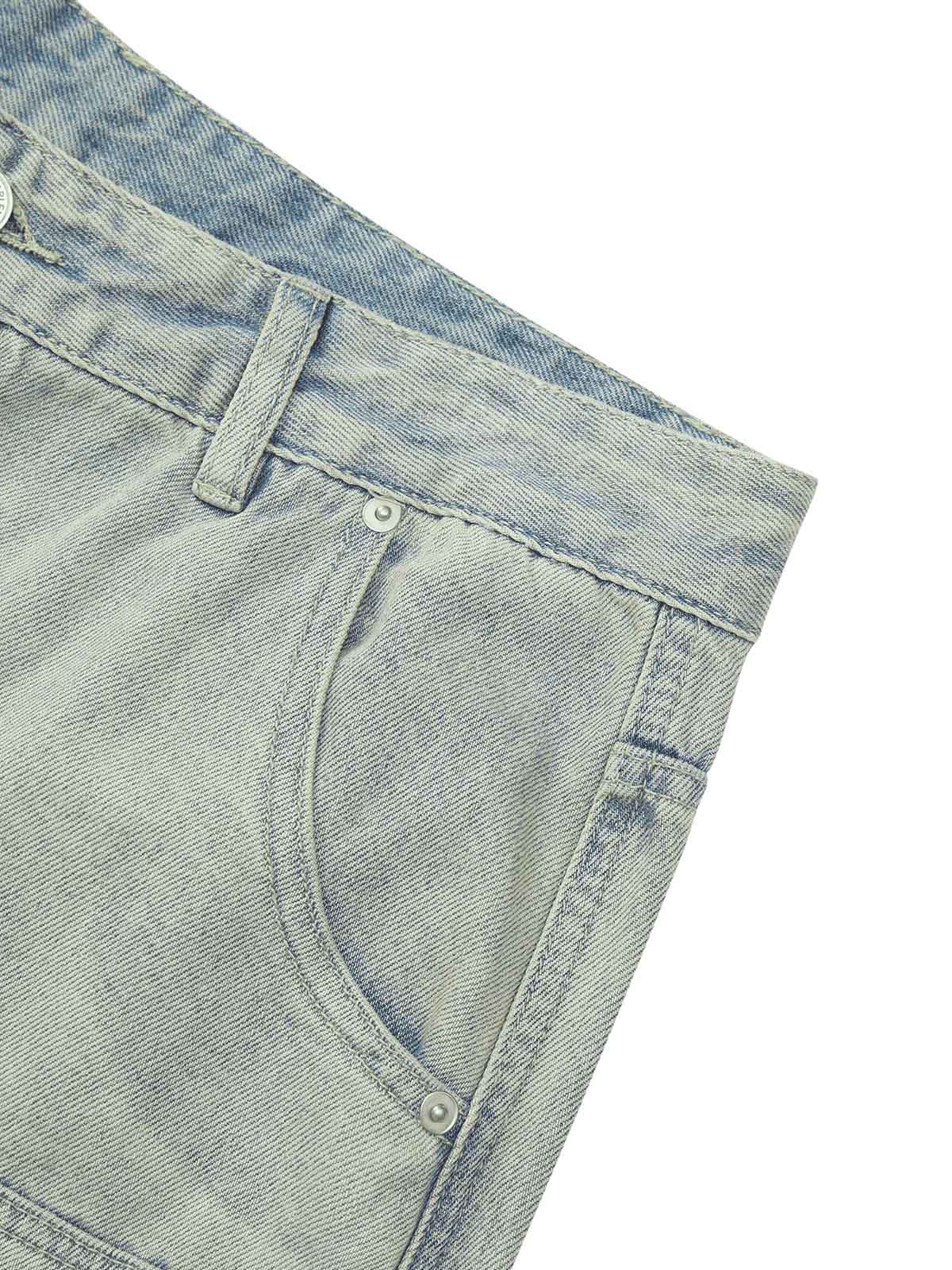 Thesupermade Retro Washed Hip-Hop Shorts