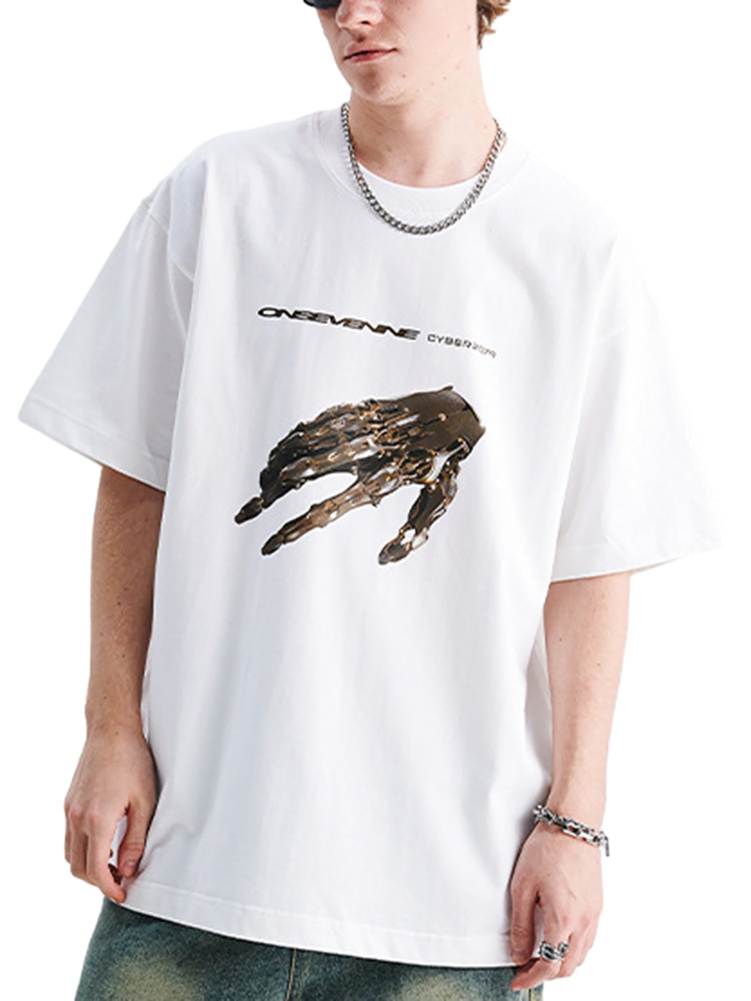 Functional Printed Design Loose Oversize T-shirt