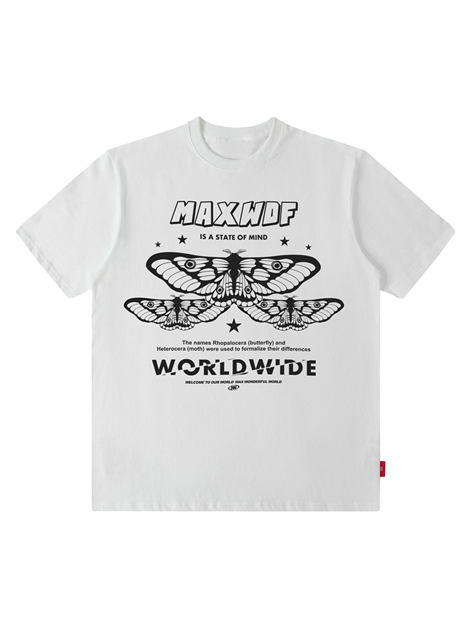 American Street Preppy Butterfly Print Oversize T-shirt