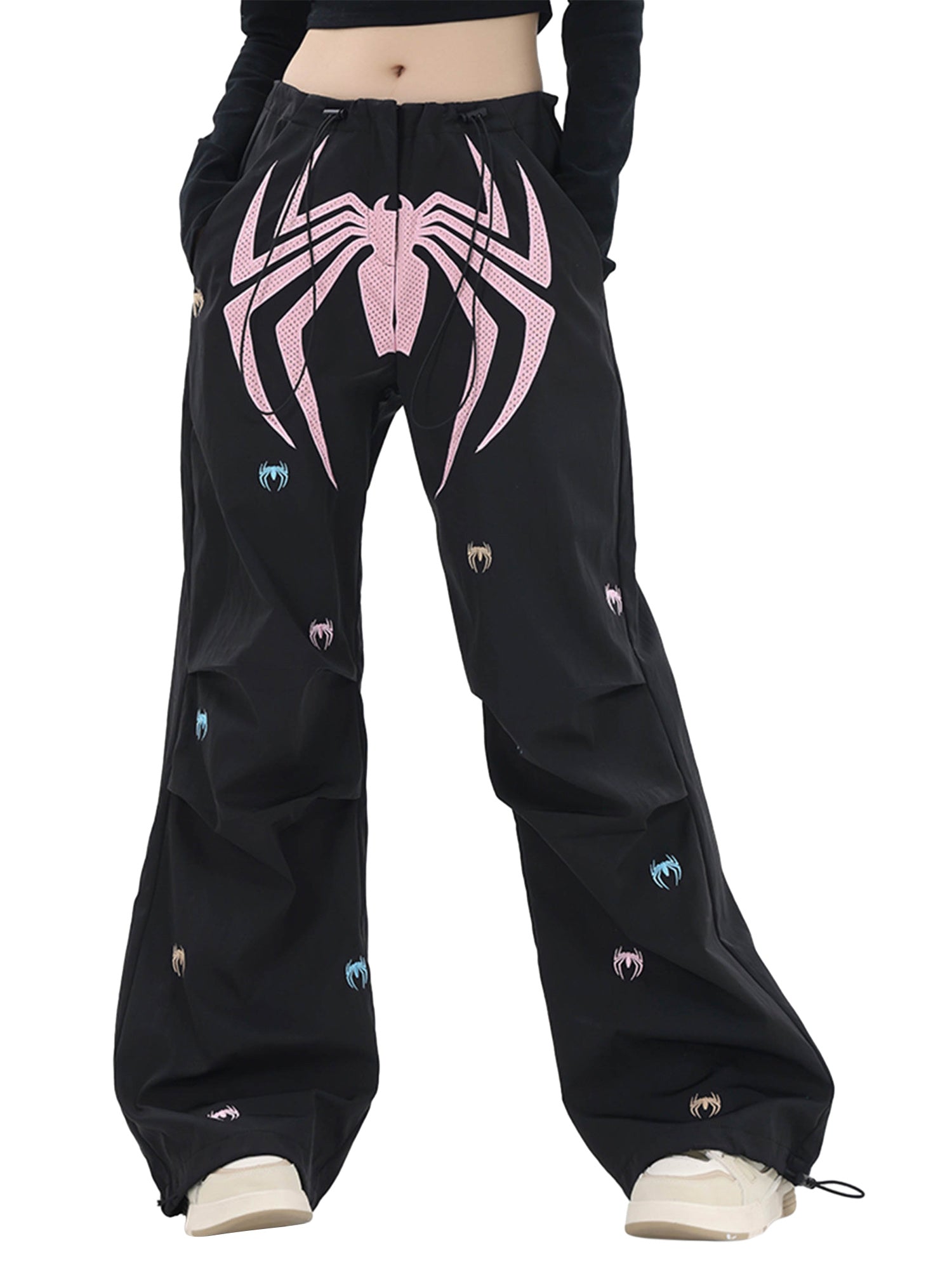 Thesupermade Embroidered Spider Straight Leg Pants - 1745