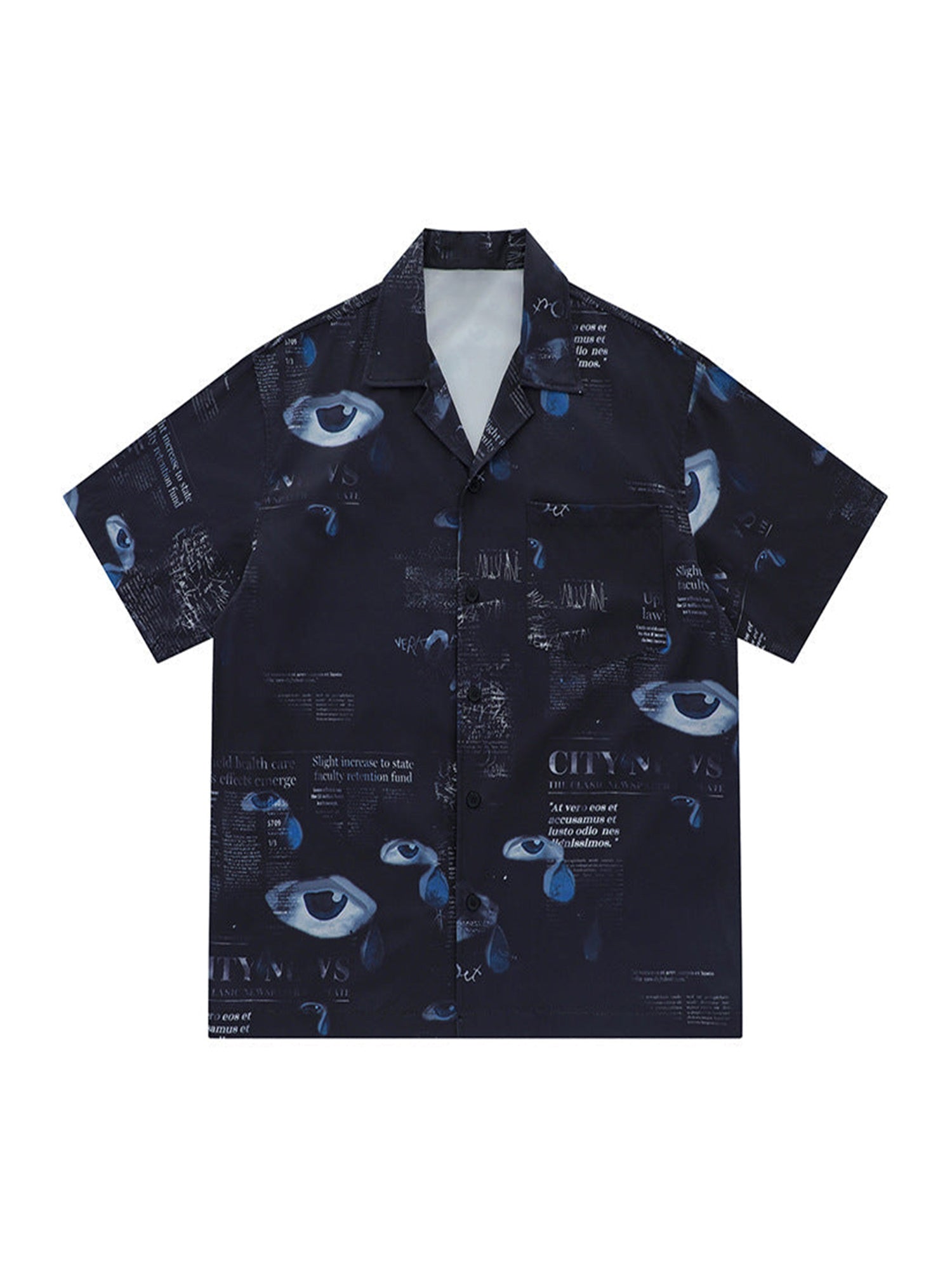 Thesupermade American Hip Hop Eye Print Shirts