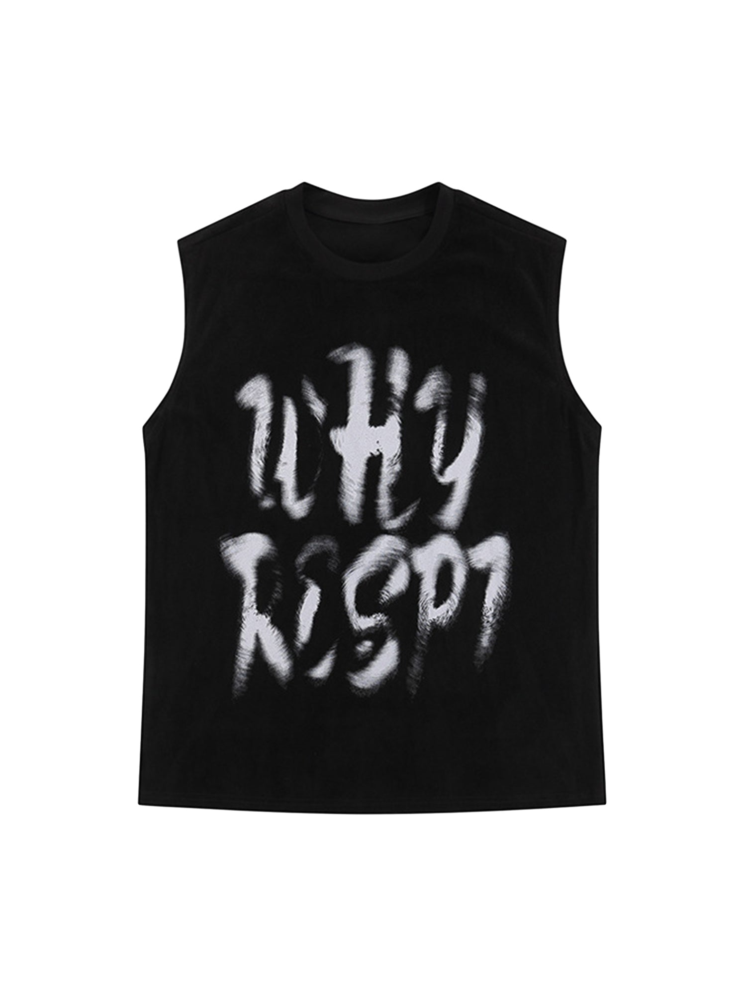 Thesupermade Retro Hip Hop Abstract Letter Print Vests