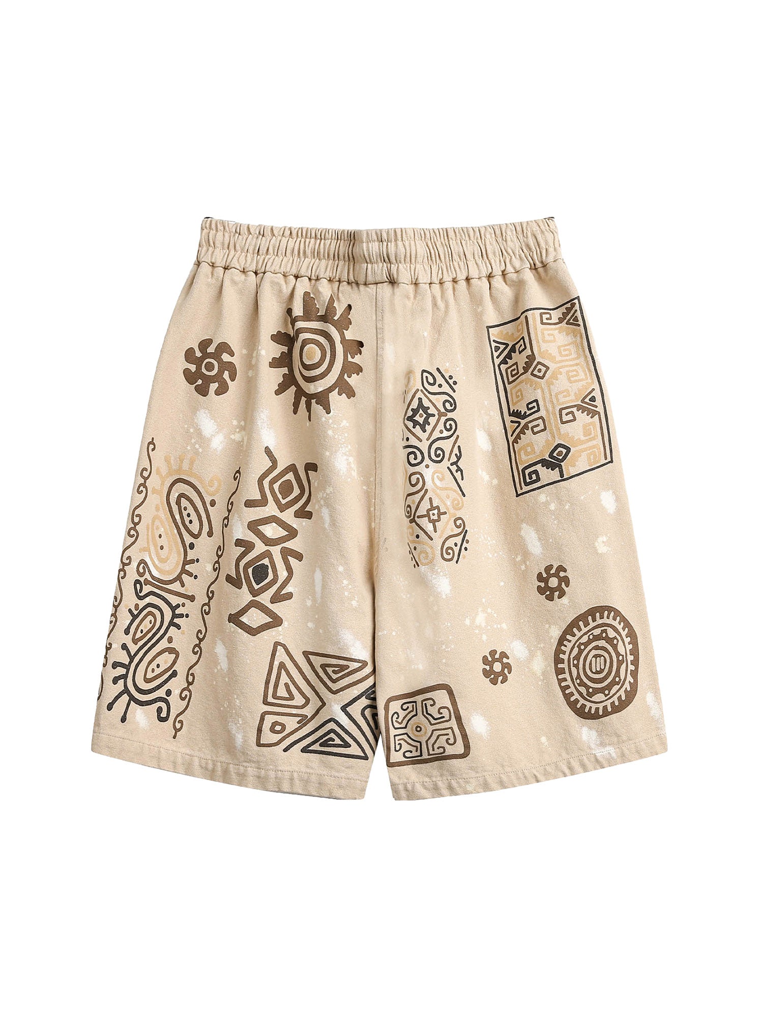 Thesupermade Retro Hieroglyphic Pattern Hip-Hop Shorts